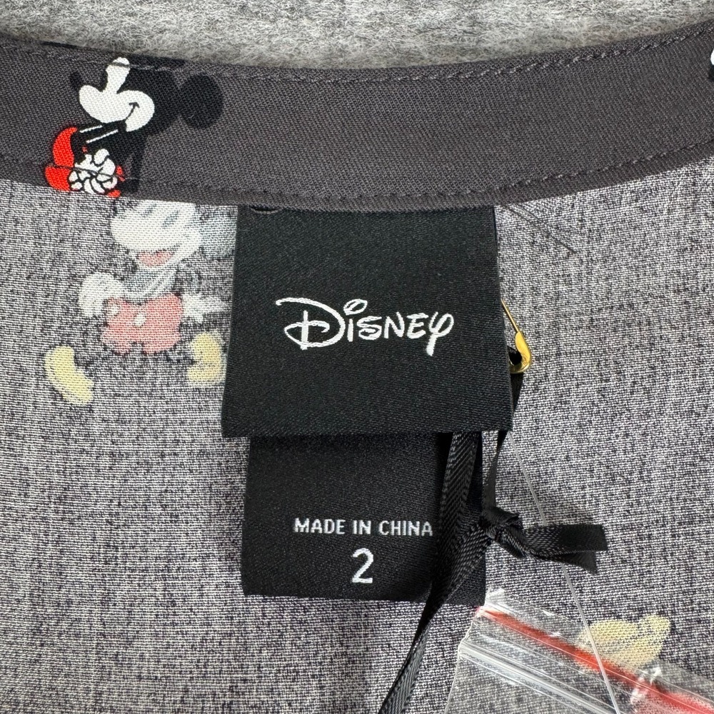 TORRID x Disney 4D Mickey Mouse AOP Zip Front Tunic Blouse Gray Womens 2X - Picture 4 of 12